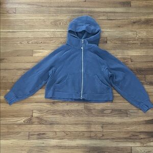 lululemon athletica Blue Zip-Up Hooded Jacket
